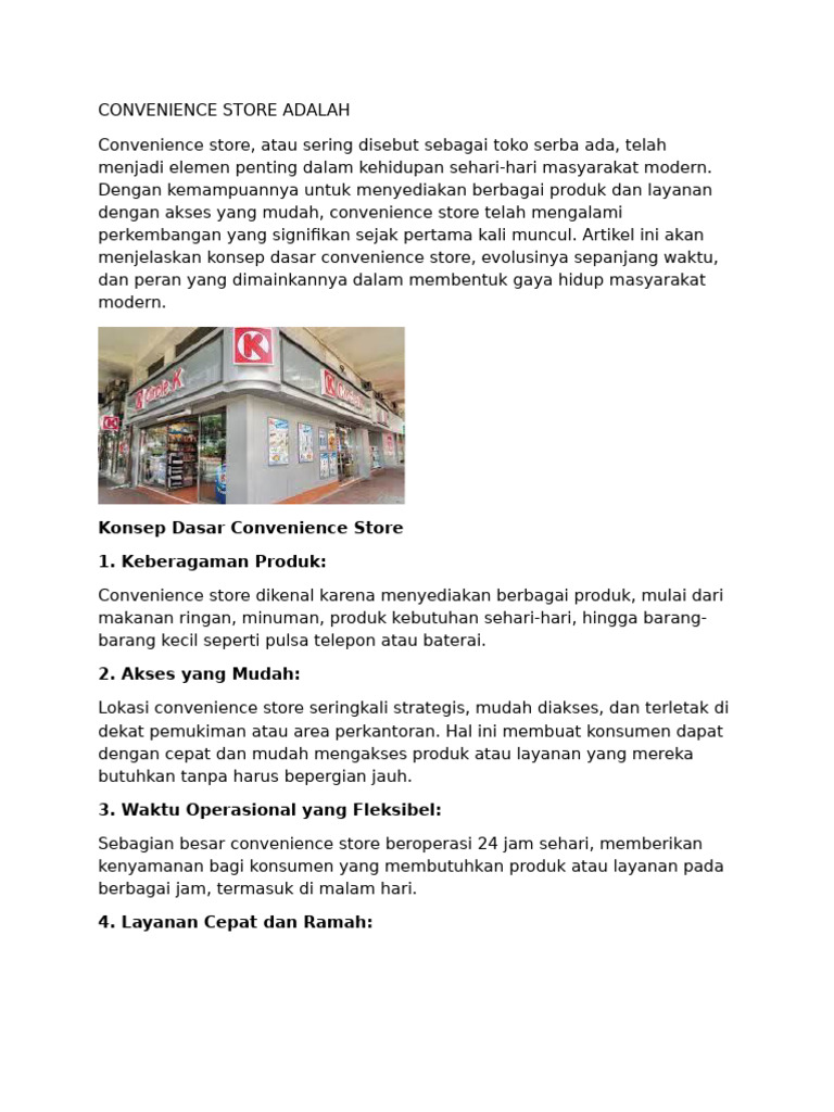 Convenience Store | PDF