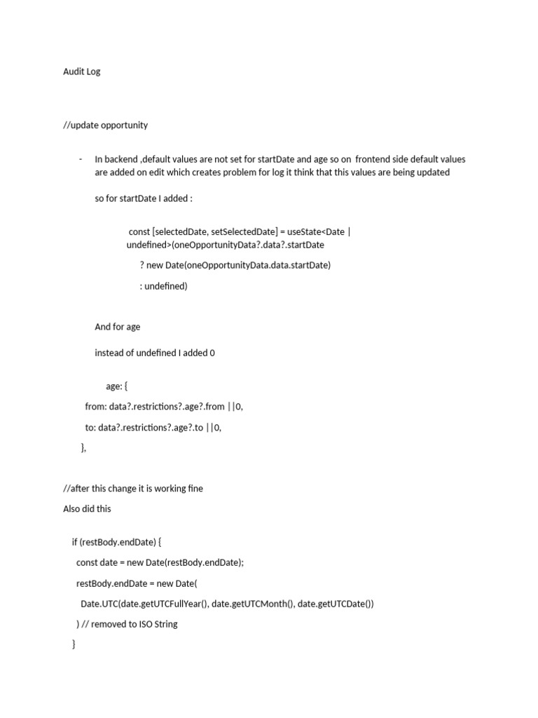 Audit Log | PDF