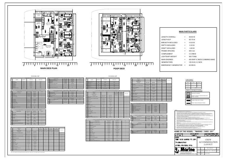 Crew Accommodation Layout 2100T Oil Tanker | PDF