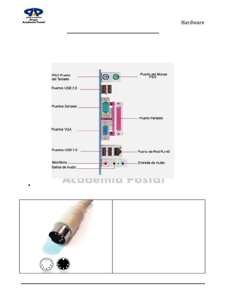 Puertos de Conexión y Conectores de Hardware | PDF | USB | Hardware de ...