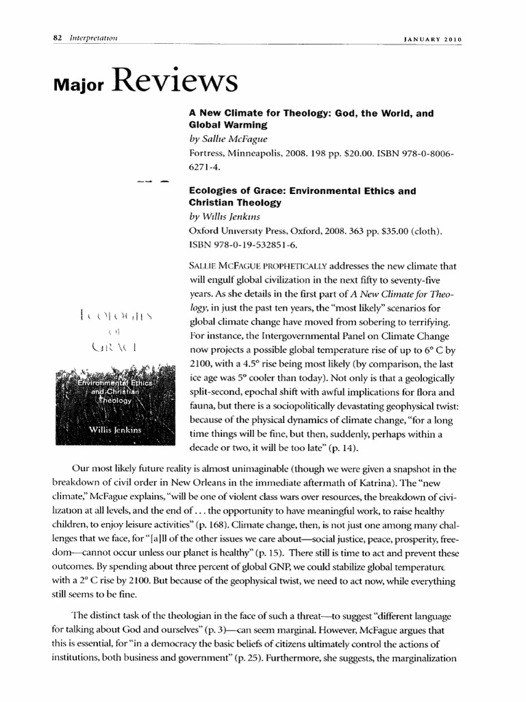 Climate Change and Theology Insights | PDF | Theology | Climate Change