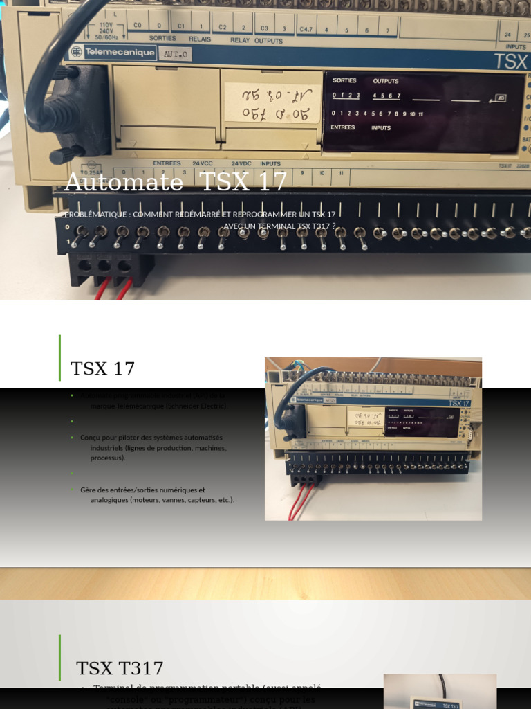 Redémarrage et programmation TSX 17 | PDF | Automate programmable ...