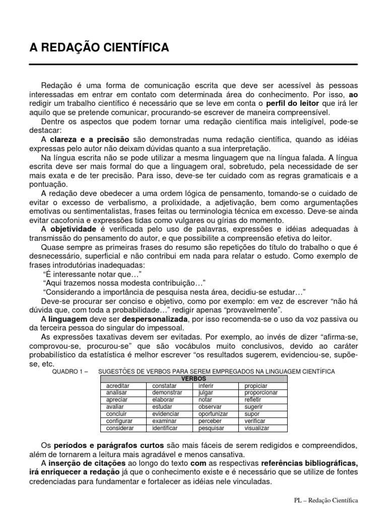 Redação Científica | PDF