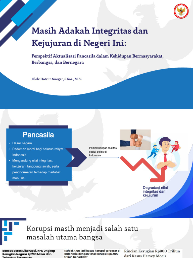 Pancasila: Integritas dan Kejujuran Nasional | PDF