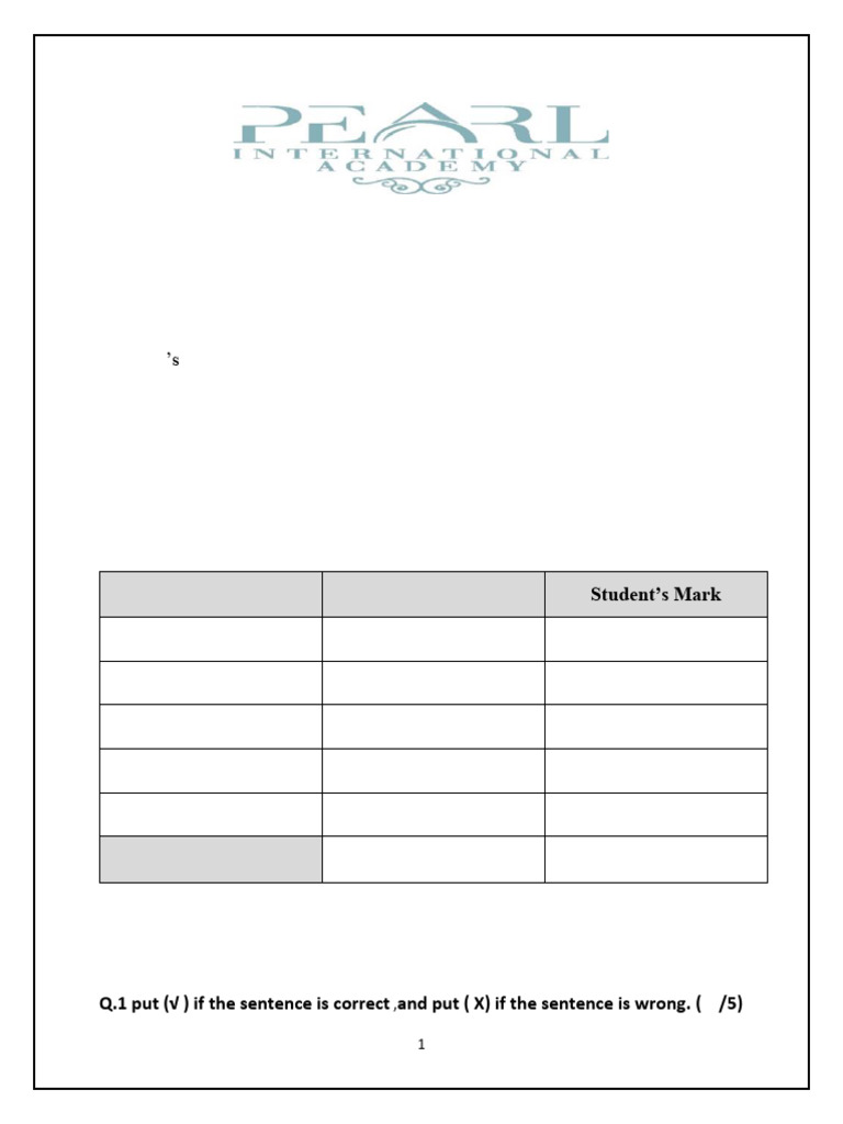 Grade 1 Science Assessment 2023/24 | PDF