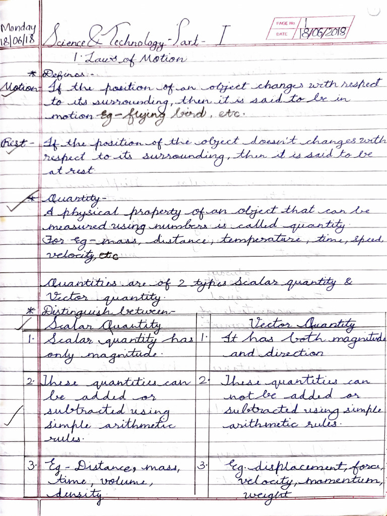 Science ? 1 Ist Sem Notes. RJP | PDF