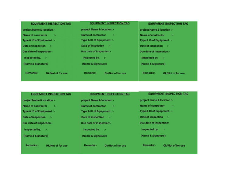 Green Tag | PDF