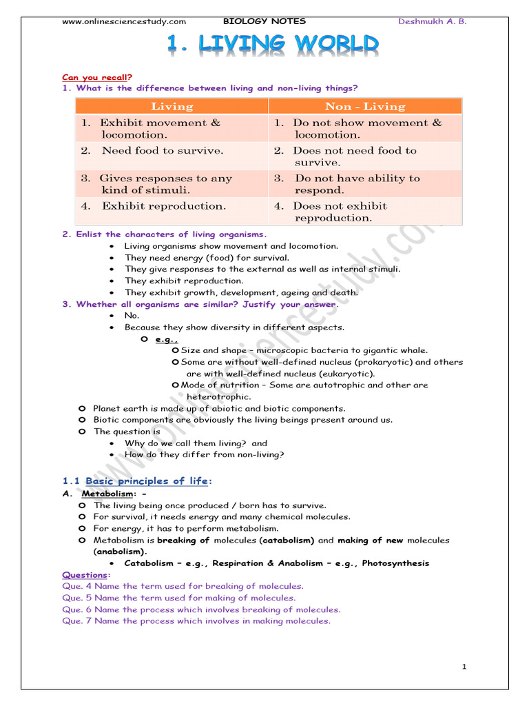 Basic Principles of Life in Biology | PDF | Conservation Biology | Zoo