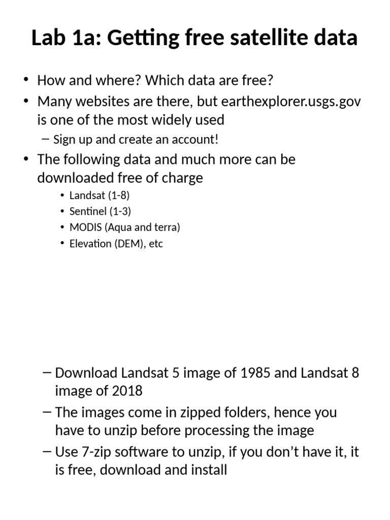 Free Satellite Data Access Guide | PDF | Imaging | Computer Vision