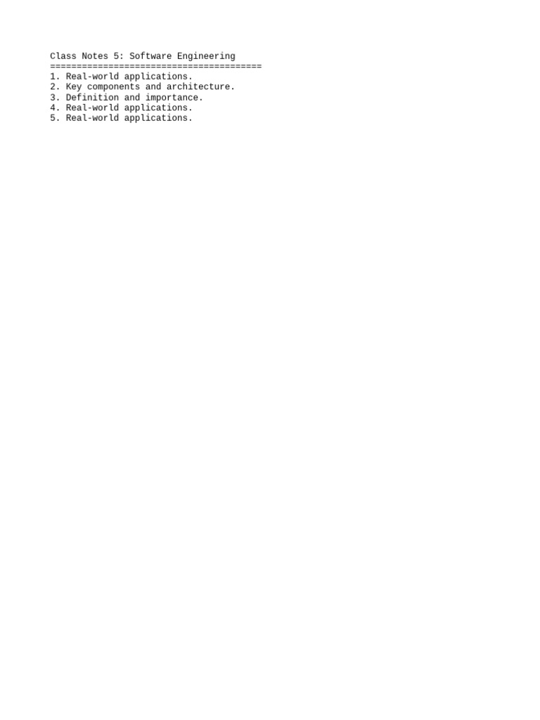 Class Notes 5 | PDF