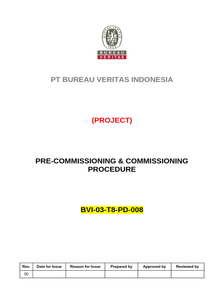 Pre-Commissioning & Commissioning Guide | PDF | Calibration ...