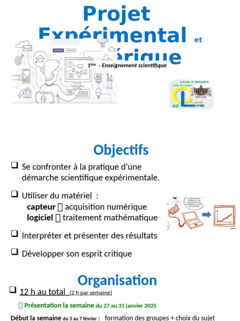 Projet Expérimental Numérique en SVT | PDF