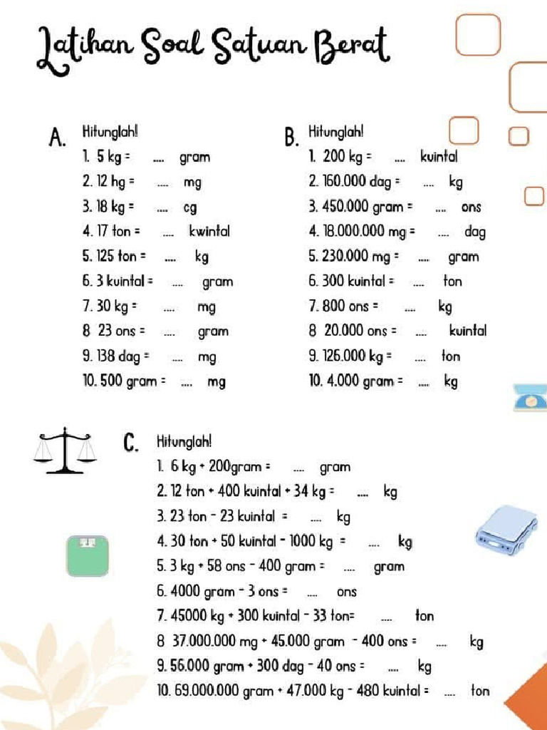 Satuan Berat KG | PDF