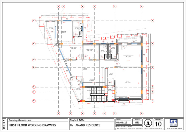 First Floor Plan of Mr. Anand Residence | PDF | Room | Interior Design