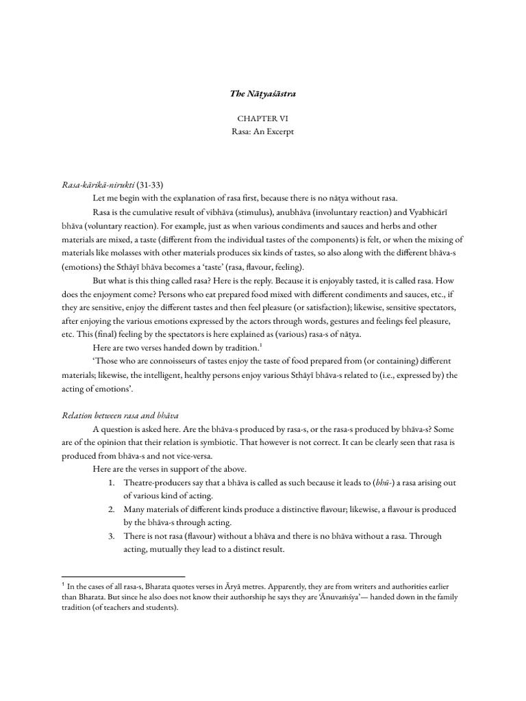 The Natyashastra - Chapter 4 (Extract) PDF | PDF
