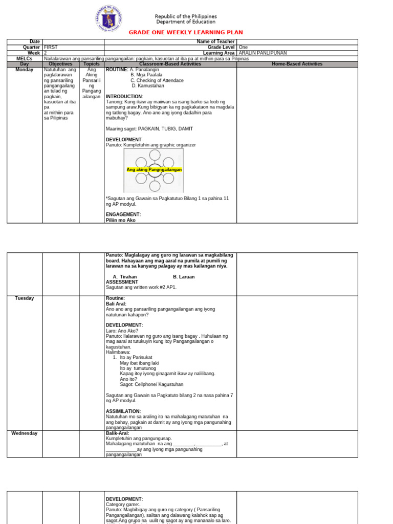 WLP Ap Week 2 Q1 | PDF