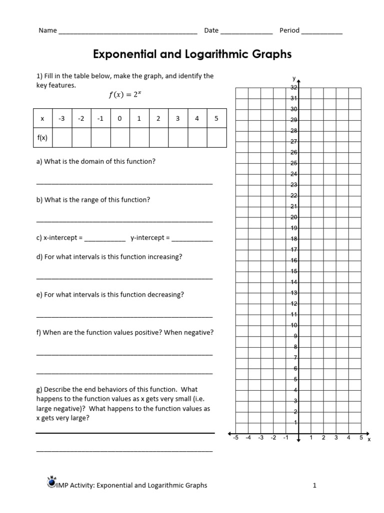 Analyzing Exponential and Logarithmic Functions | PDF | Function ...