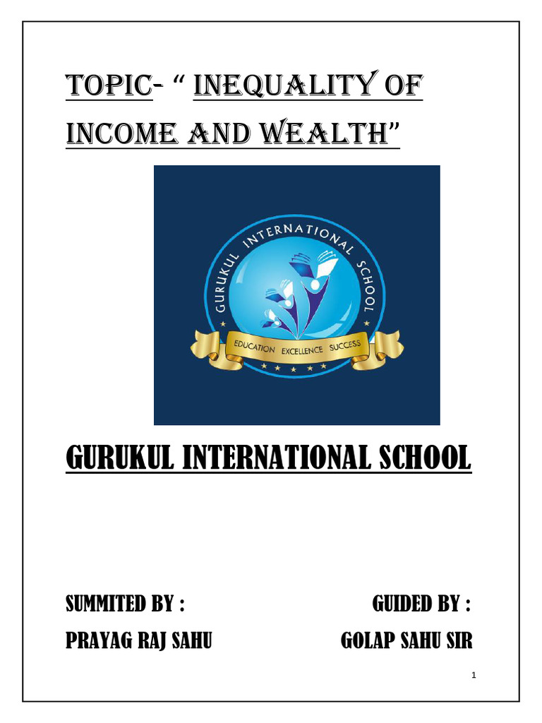 Income and Wealth Inequality Analysis | PDF