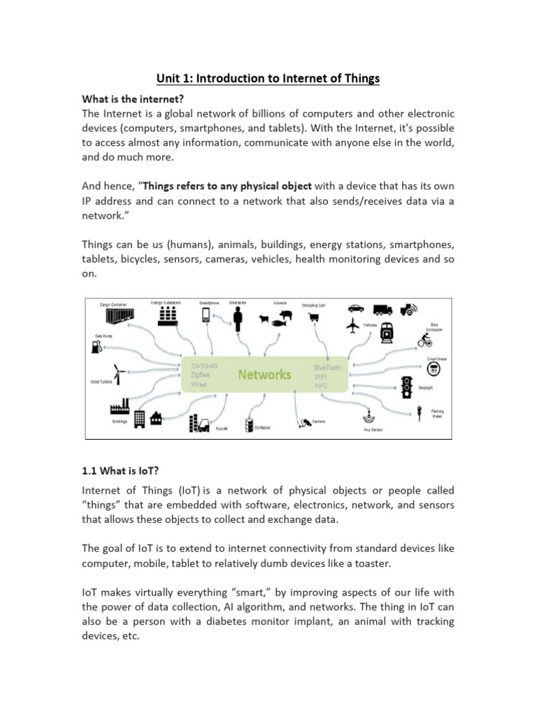 Introduction to Internet of Things (IoT) | PDF | Internet Protocols ...