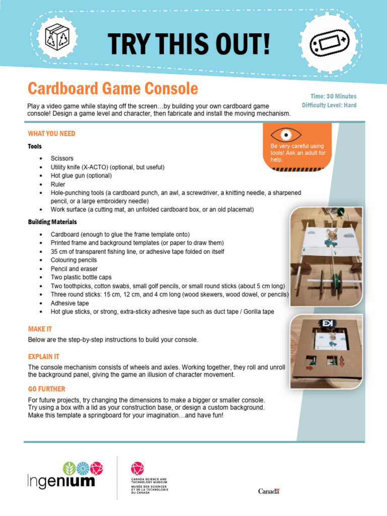 Build a Cardboard Game Console | PDF | Adhesive