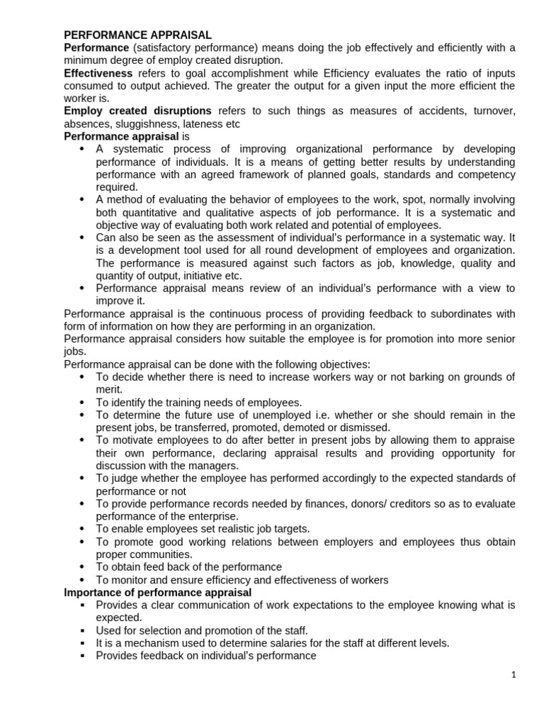 Performance Appraisal Dcba | PDF | Performance Appraisal | Employment