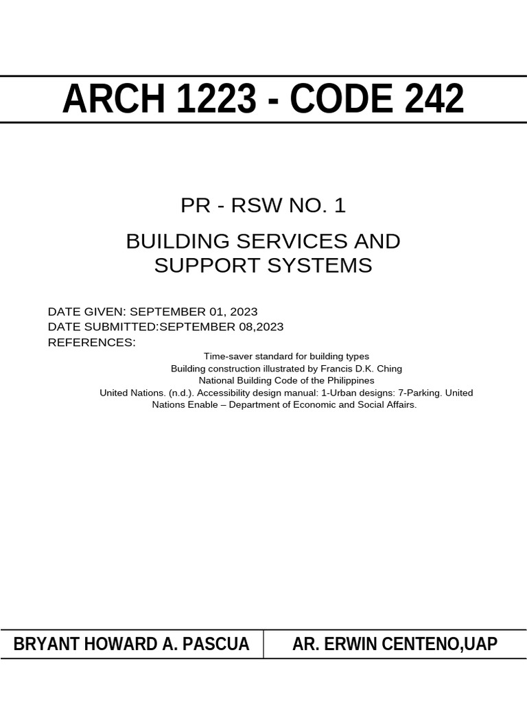 Arch 1223 BT 3 RSW Template 1 | PDF
