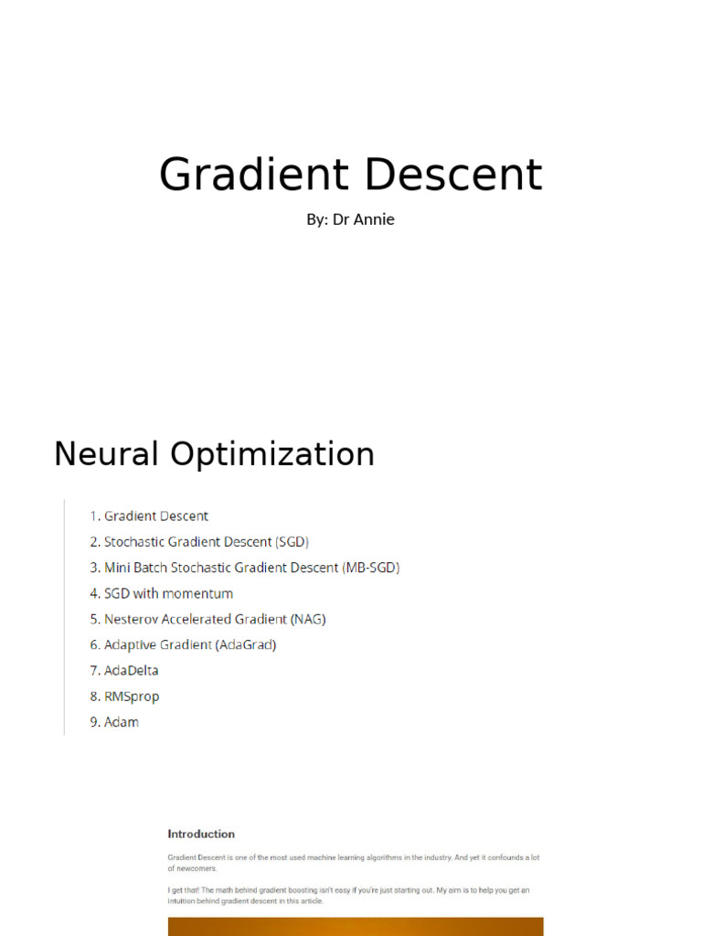 Gradient Descent 10 | PDF