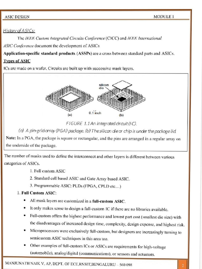 ASIC Module 1 | PDF