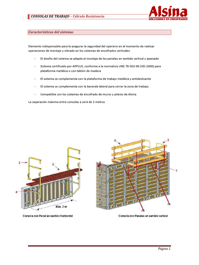 Mensula Alsina - Memoria Consola de Trabajo Alisply Act. | PDF | Estrés ...