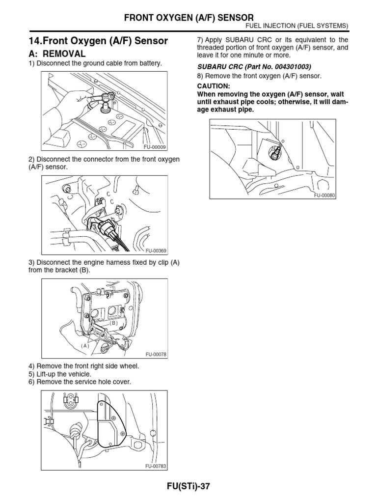Front Oxygen (A-F) Sensor | PDF | Internal Combustion Engine ...