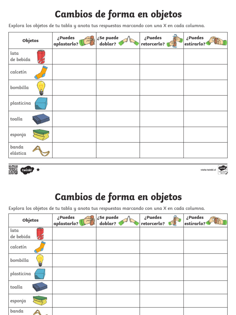 Guia de Trabajo Cambios de Forma en Objetos | PDF