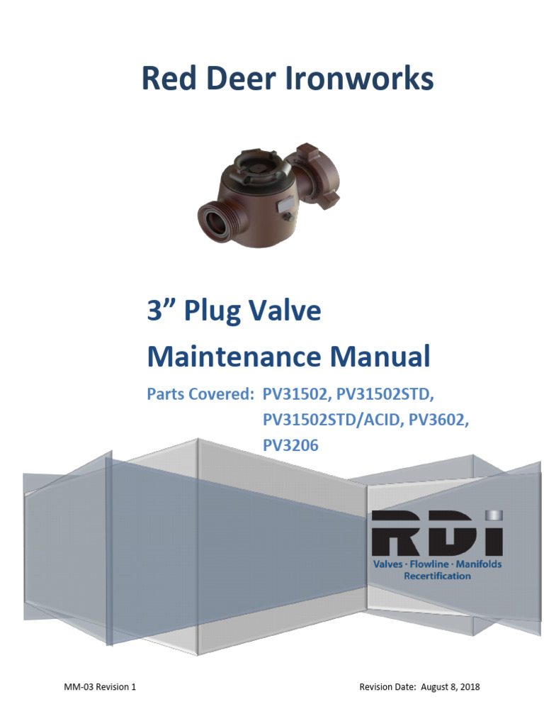 3” Plug Valve Maintenance Manual | PDF | Valve | Mechanical Engineering
