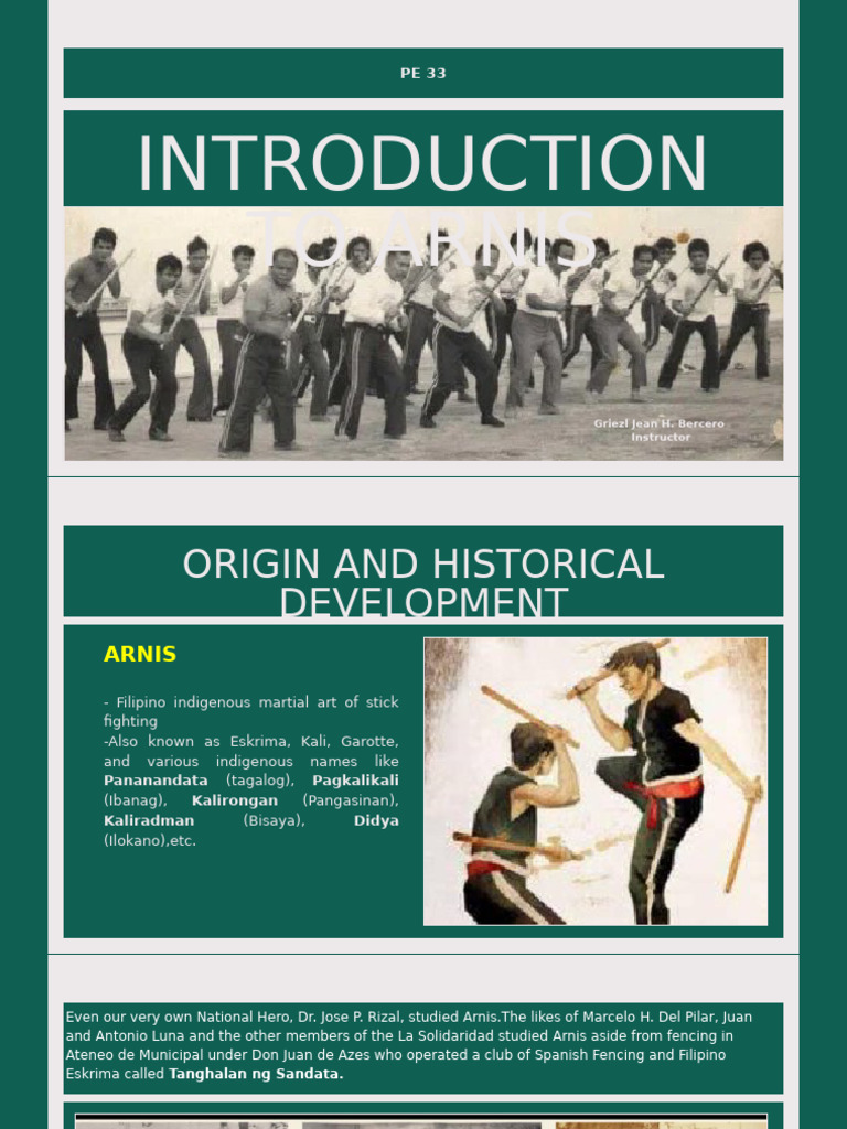 History and Benefits of Arnis Martial Art | PDF | Philippines