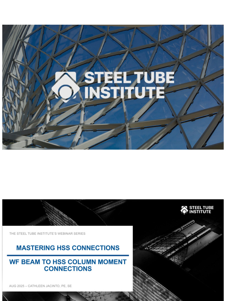 HSS Moment Connections Webinar Guide | PDF | Column | Beam (Structure)