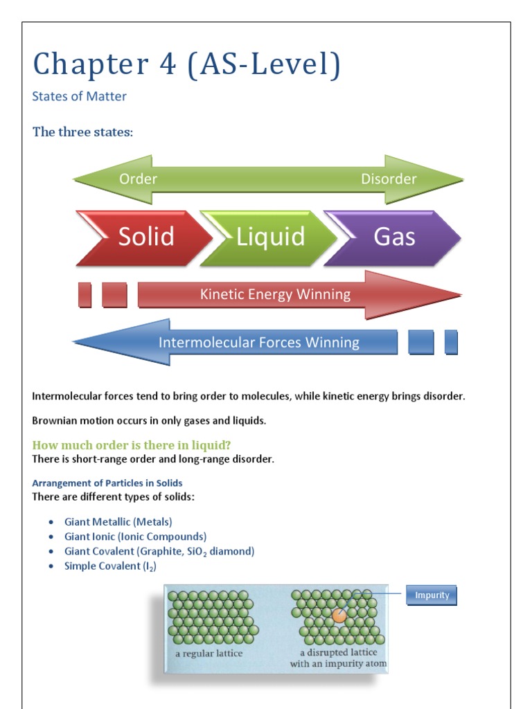 Chapter 4 States of Matter | PDF