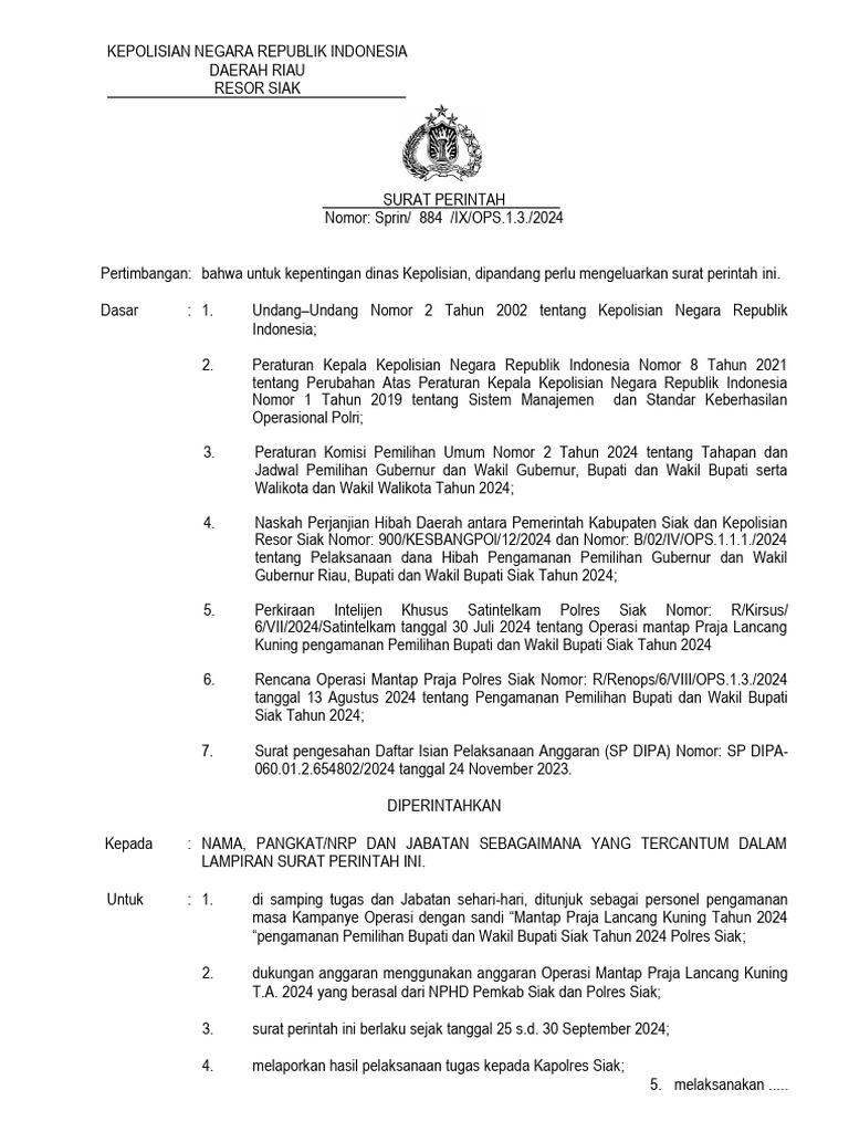 Sprin Kampanye Omp LK 2024 25 S.D 30 September 2024 | PDF