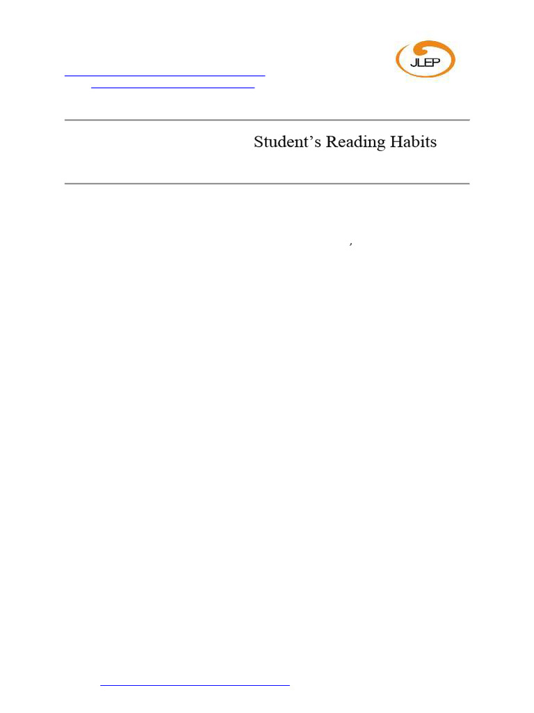 Impact of Reading Habits on Student Performance | PDF | Open Access ...