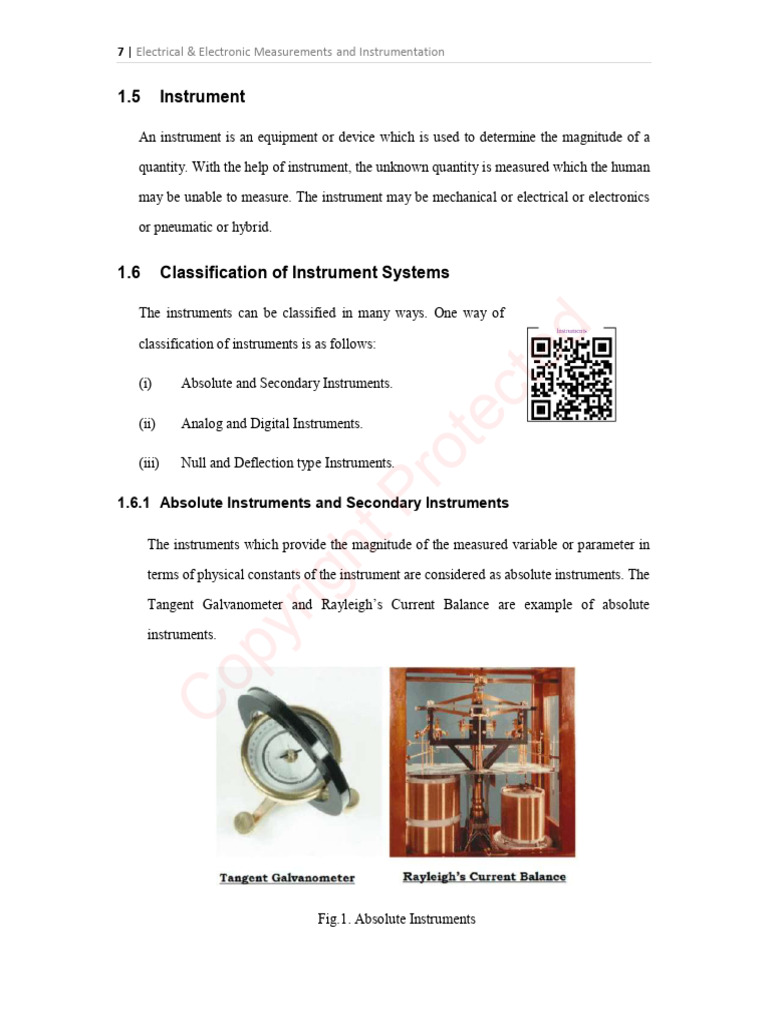 Instrumentation: Types & Characteristics | PDF | Observational Error ...