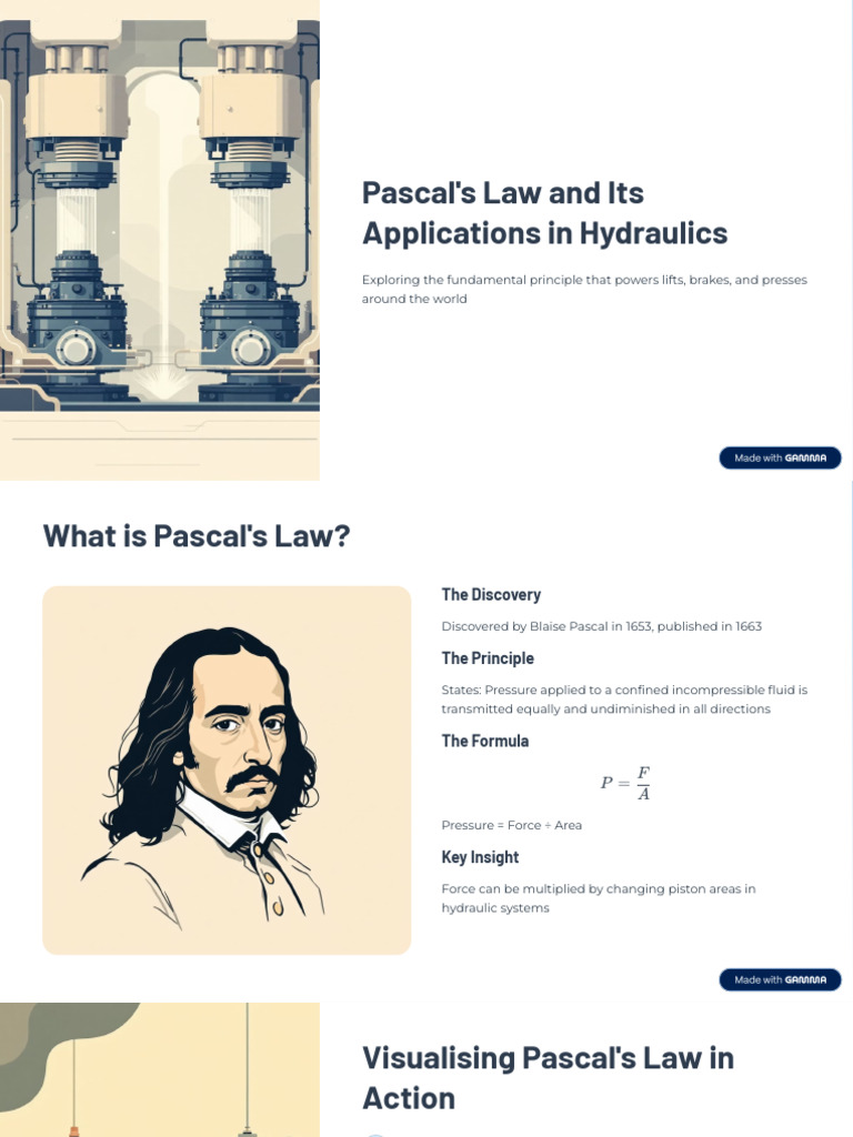 Pascals Law and Its Applications in Hydraulics | PDF | Brake | Elevator