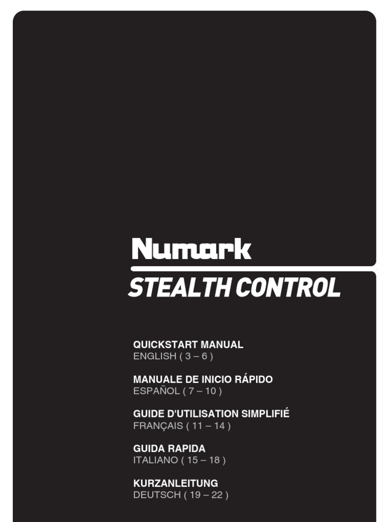 Numark Stealth Control Quickstart Guide | PDF | Electronic Engineering ...