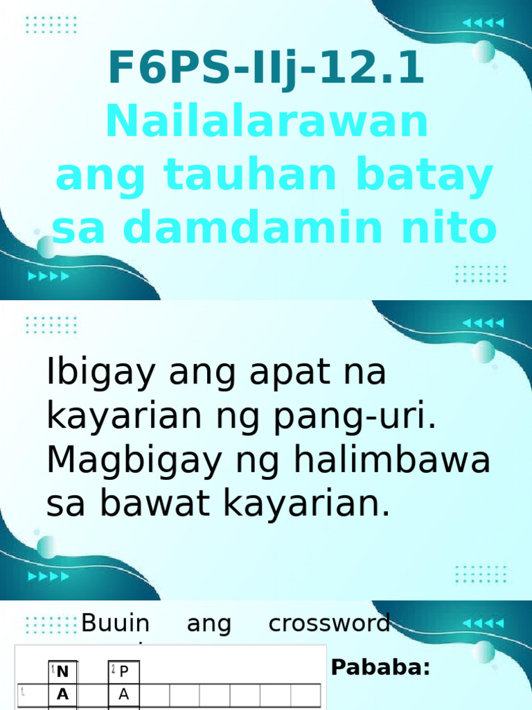 Filipino 6 q2 w6 Day 1 | PDF
