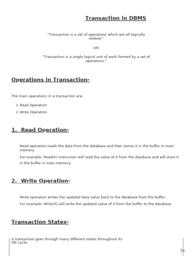 Transaction States in DBMS111 | PDF | Database Transaction | Databases