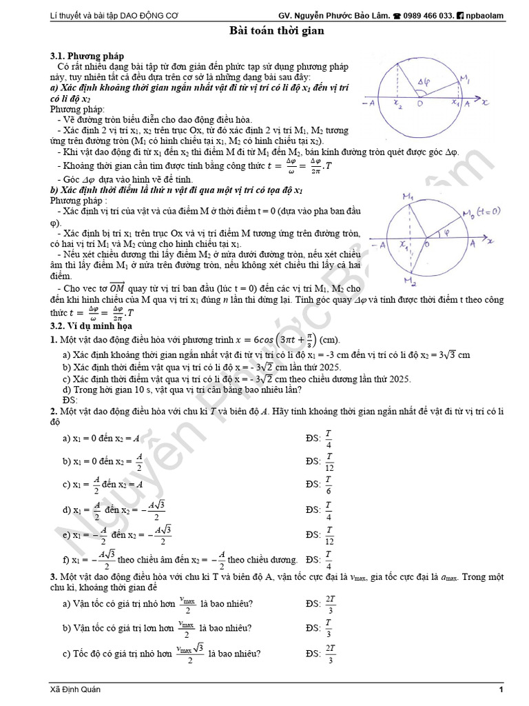 Bai Toan Thoi Gian - HS | PDF