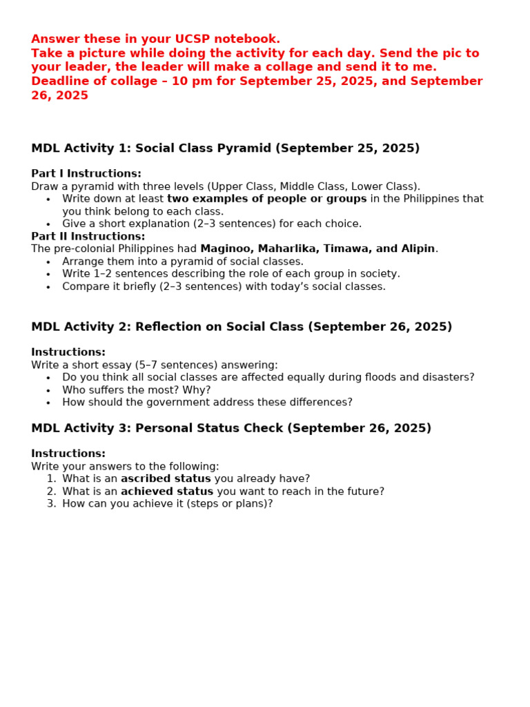 UCSP MDL September 25 26 | PDF