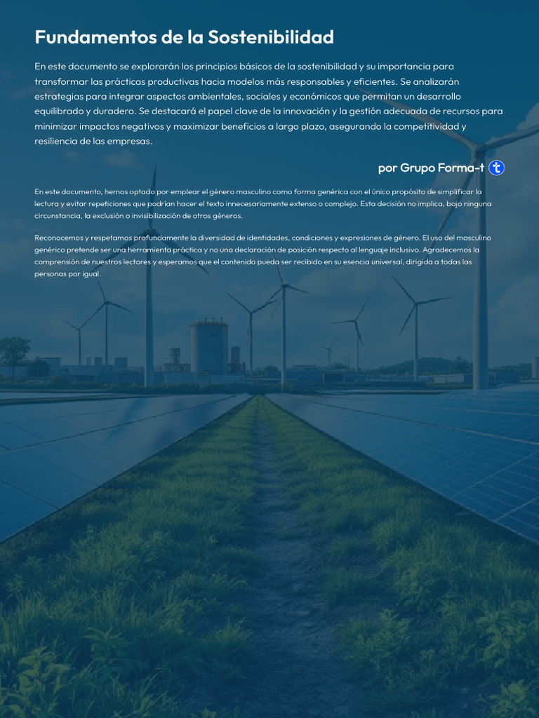 Fundamentos de la Sostenibilidad Ambiental | PDF | Sustentabilidad ...