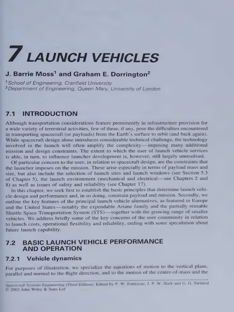 CH 7 Launch Vehicles | PDF | Launch Vehicle | Spaceflight