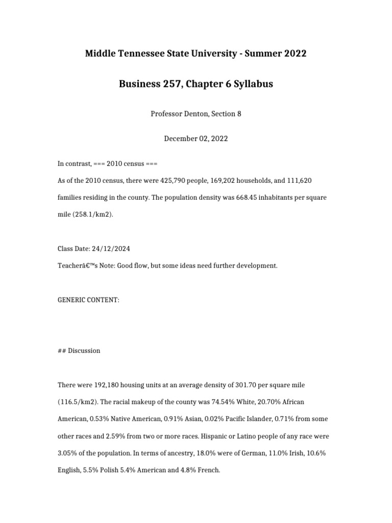 Business 257 Chapter 6 Syllabus | PDF | Society Of The United States ...