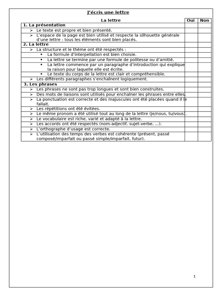 Guide pour écrire une lettre efficace | PDF