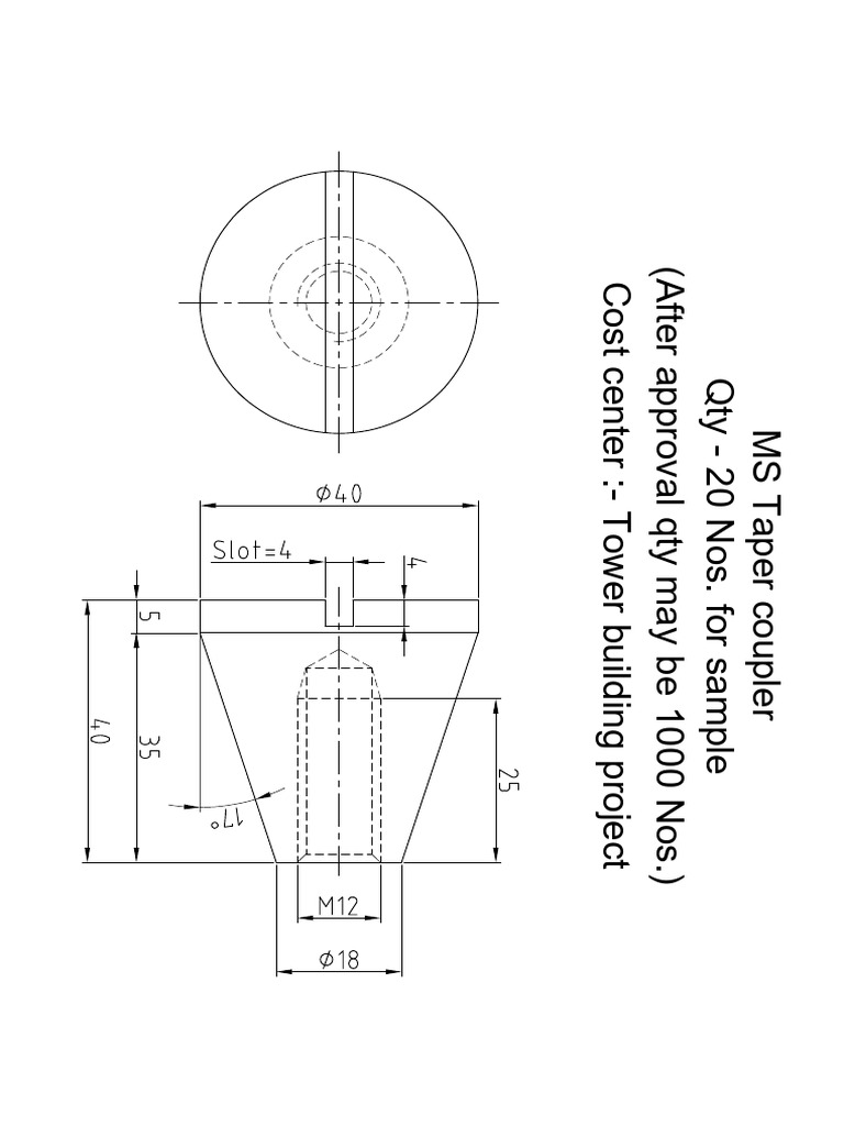 MS Taper Coupler Order for Tower Project | PDF