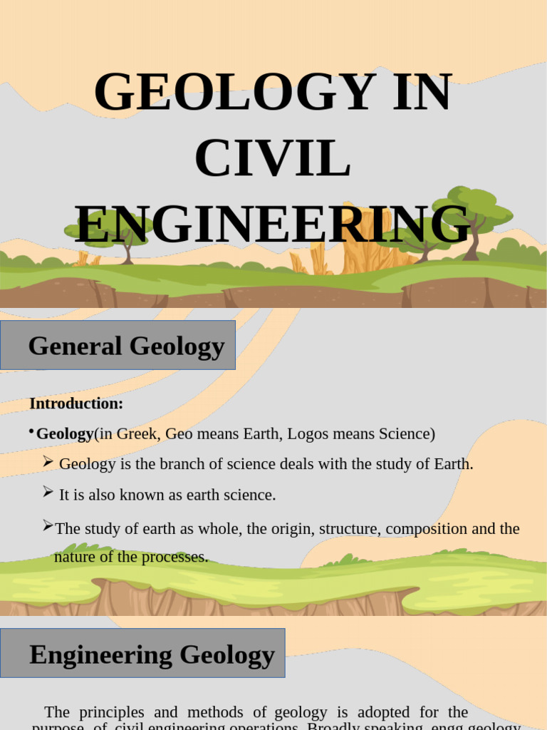 Geology's Role in Civil Engineering | PDF | Geology | Earth Sciences